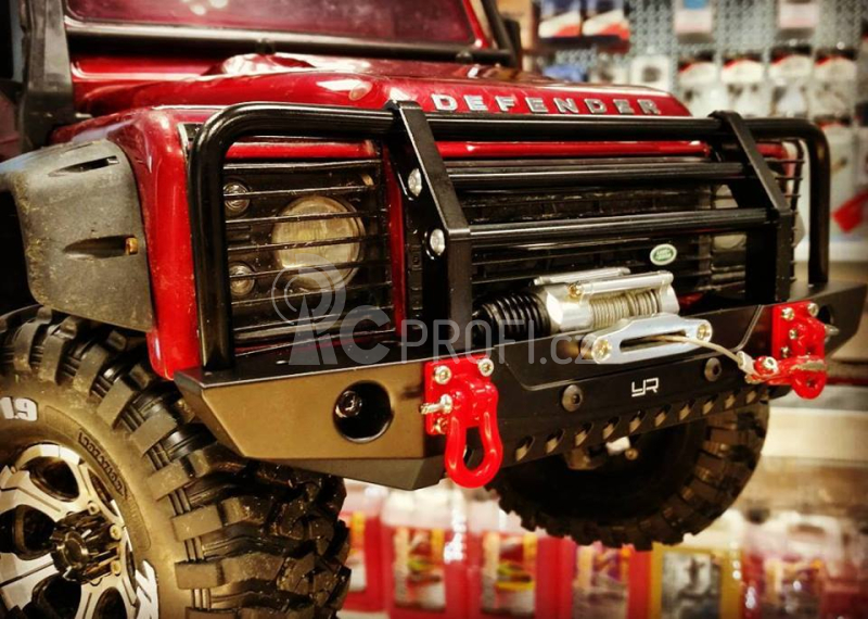 Kovový přední nárazník s LED osvětlením pro TRX-4, SCX10 II, HPI Venture