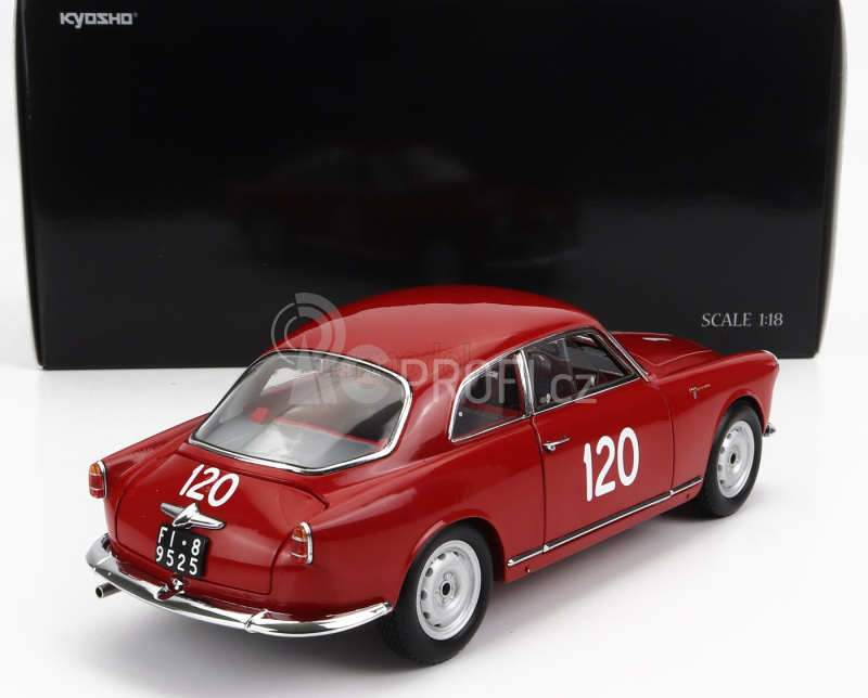 Kyosho Alfa romeo Giulietta Sv Sprint Veloce N 120 Mille Miglia 1956 G.becucci - P.cazzato 1:18 Red