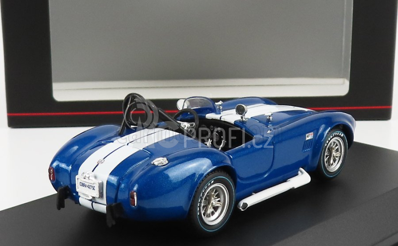 Kyosho Ford usa Shelby Cobra 427/sc Spider Racing Screen 1965 1:43 Modrá Met Bílá