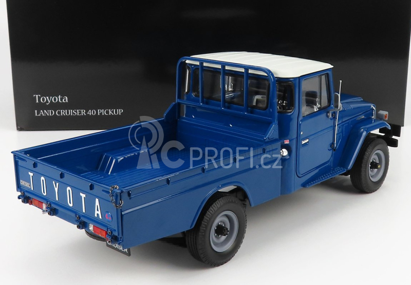 Kyosho Toyota Land Cruiser 40 4x4 Pick-up 1980 1:18 Modrá Bílá