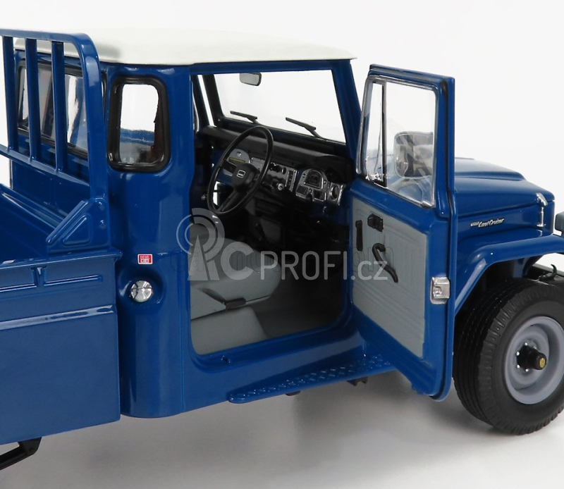 Kyosho Toyota Land Cruiser 40 4x4 Pick-up 1980 1:18 Modrá Bílá