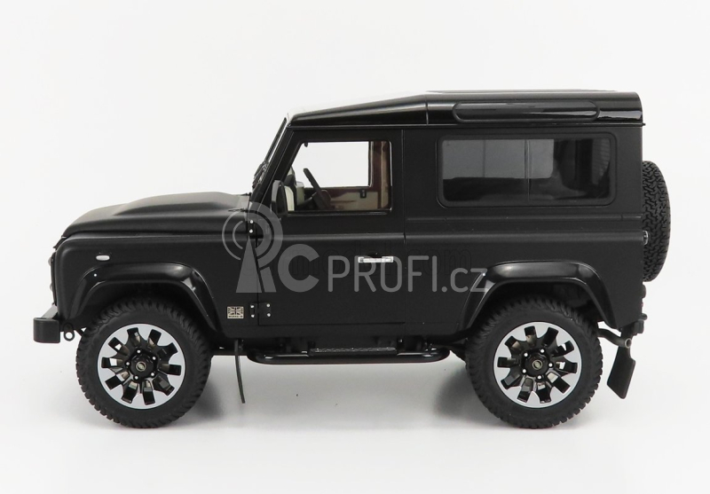 Lcd-model Land rover Defender 90 Works V8 70th Edition 2018 1:18 Matt Black