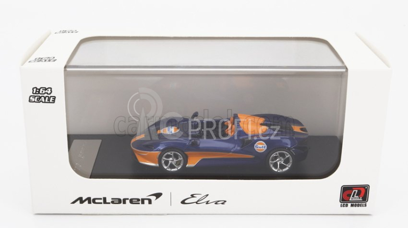 Lcd-model Mclaren Elva Gulf Livery 2020 1:64 Modrá Oranžová