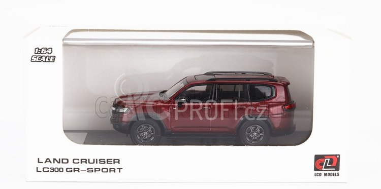 Lcd-model Toyota Land Cruiser Lc300-gr Sport 2022 1:64 Red