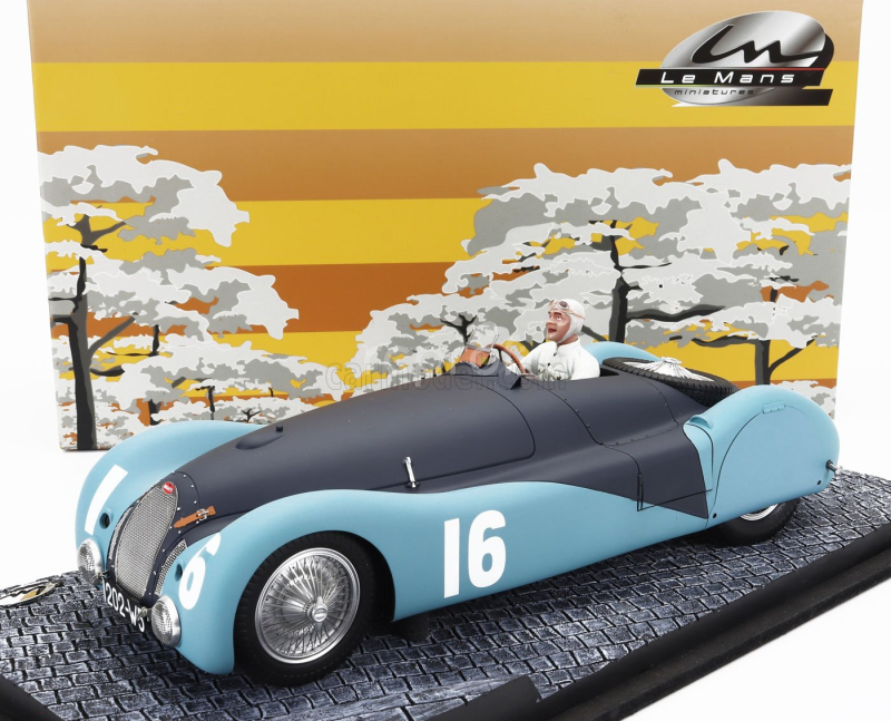 Le mans miniatures Bugatti F1  Type 57s 45 N 16 A.c.f. Gp 1937 Pierre Wimille 1:18 2 Tóny Matné Modré