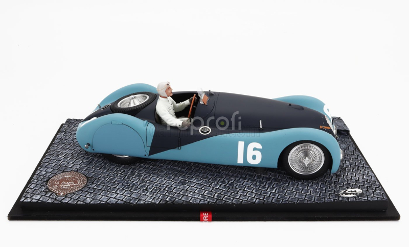 Le mans miniatures Bugatti F1  Type 57s 45 N 16 A.c.f. Gp 1937 Pierre Wimille 1:18 2 Tóny Matné Modré