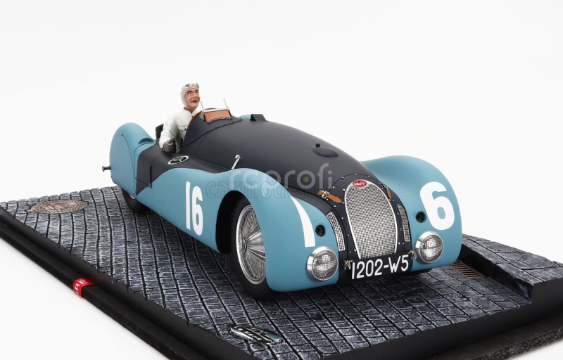 Le mans miniatures Bugatti F1  Type 57s 45 N 16 A.c.f. Gp 1937 Pierre Wimille 1:18 2 Tóny Matné Modré