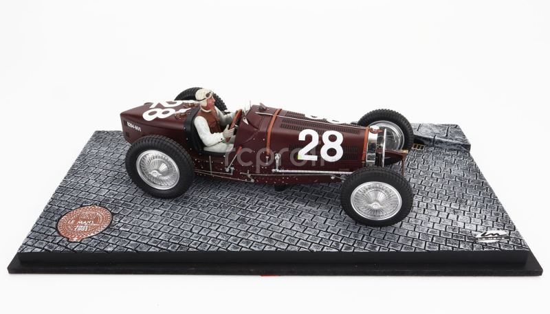 Le mans miniatures Bugatti F1  Type 59 N 28 Monaco Gp 1934 Tazio Nuvolari 1:18 Bordeaux