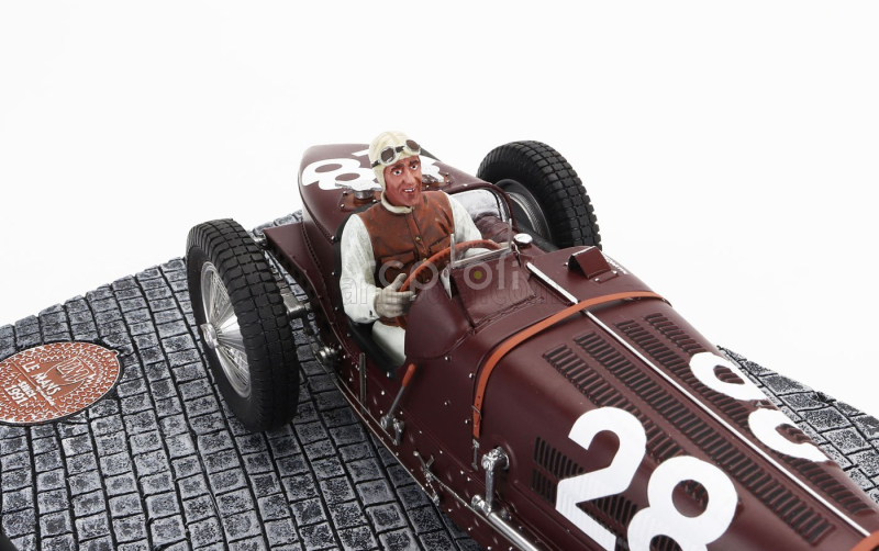 Le mans miniatures Bugatti F1  Type 59 N 28 Monaco Gp 1934 Tazio Nuvolari 1:18 Bordeaux