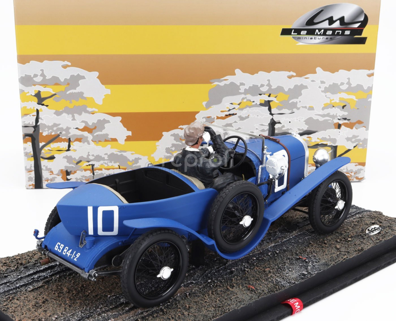 Le mans miniatures Chenard & walcker Type U3 15cv Sport 3.0l S4 Team Chenard-walcker Sa N 10 2nd 24h Le Mans 1923 Raoul Bachmann  - Christian Dauvergne 1:18 Světle Modrá