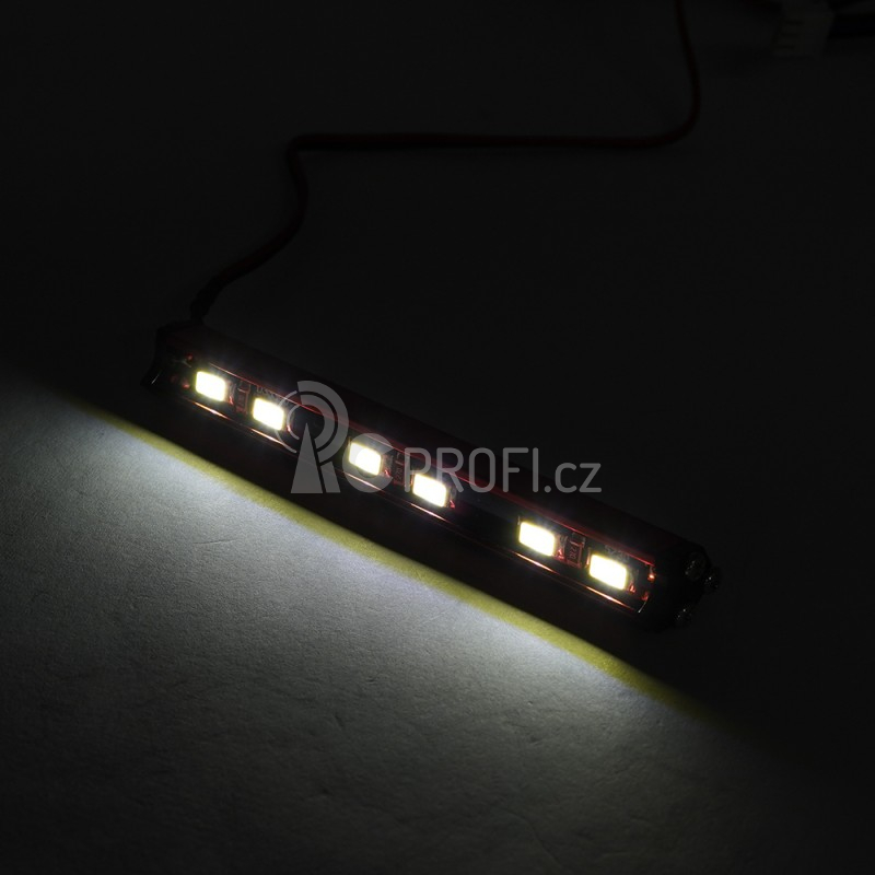 LED super svítivá hliníková rampa 85mm, 7-12V pro crawler, červená