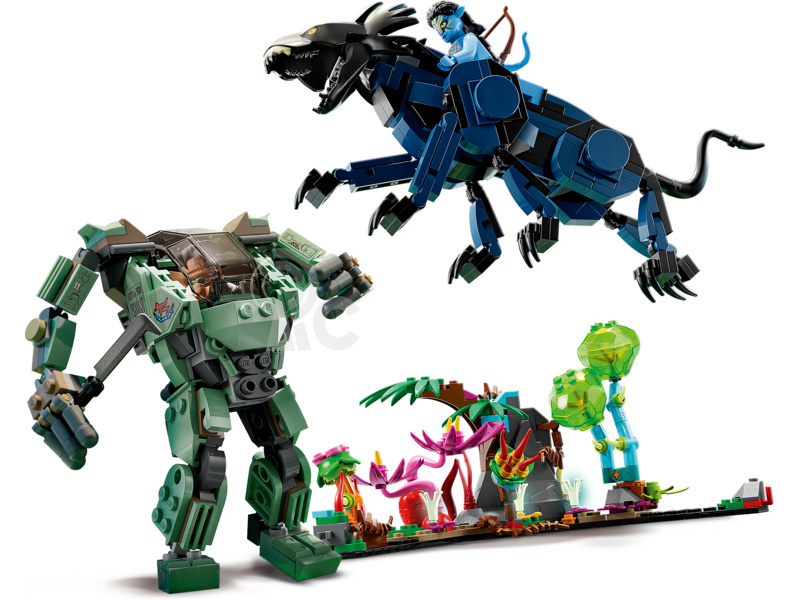 LEGO Avatar - Neytiri a thanator vs. Quaritch v AMP obleku