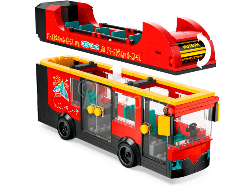 LEGO City - Červený dvoupodlažní vyhlídkový autobus