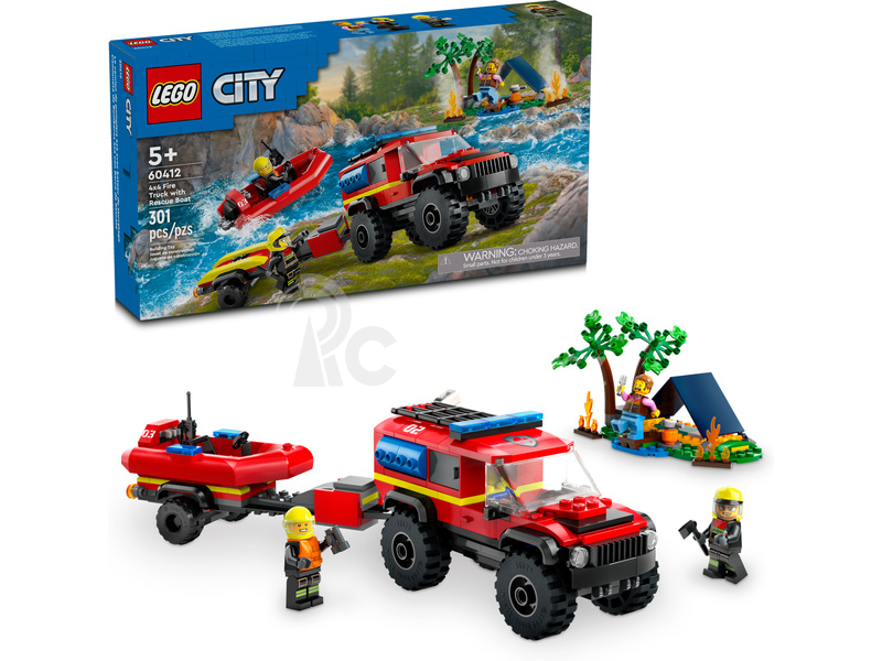 LEGO City - Hasičský vůz 4x4 a záchranný člun