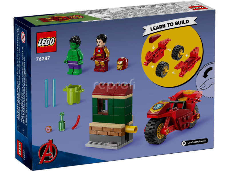 LEGO Marvel - Iron Man s motorkou a Hulk