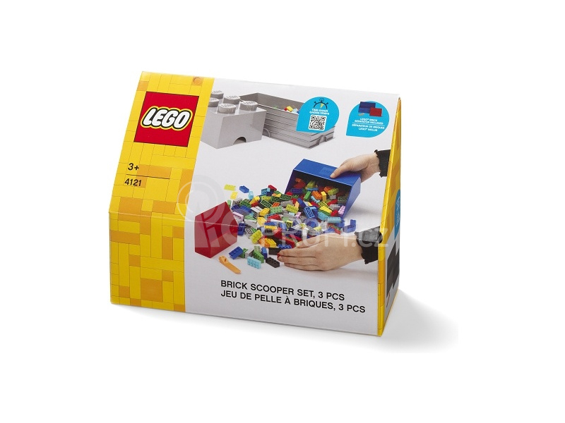 LEGO naběrač na kostičky červená/modrá, set 2ks