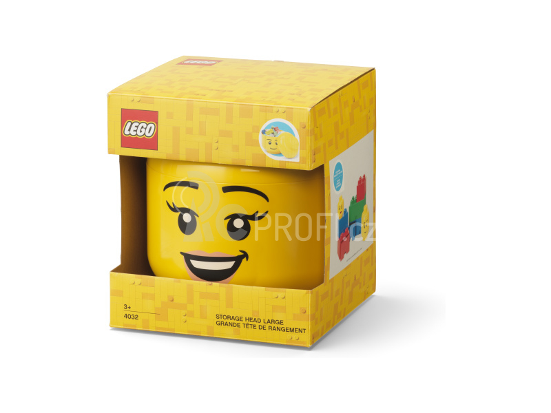 LEGO Storage Head Large - šťastný chlapec