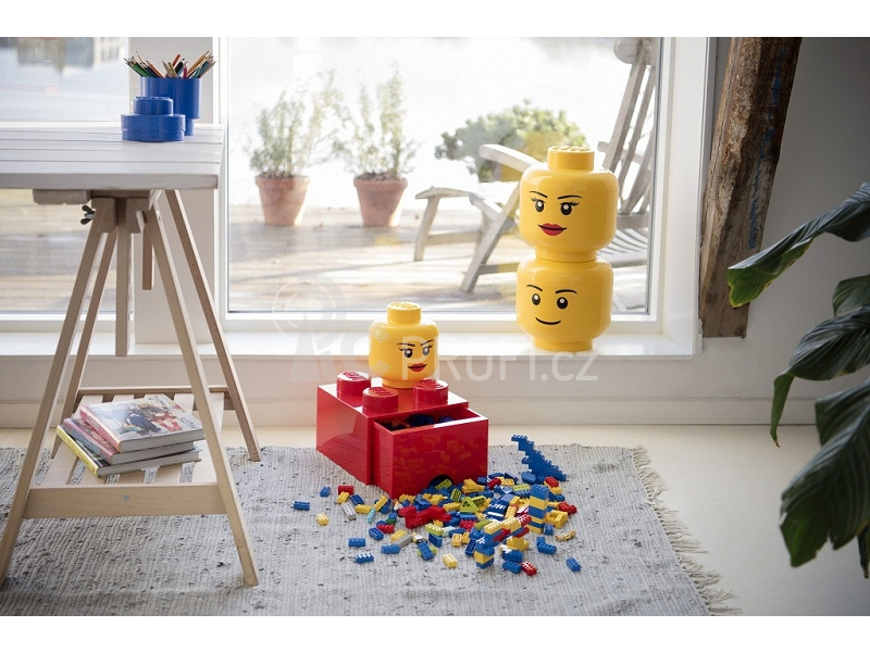 LEGO Storage Head small - šťastná dívka