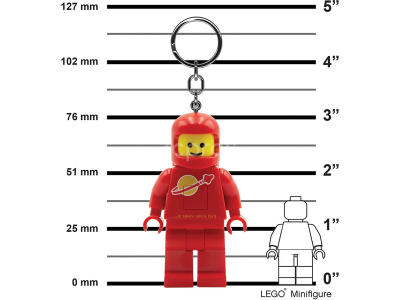 LEGO svítící klíčenka - Kosmonaut červený