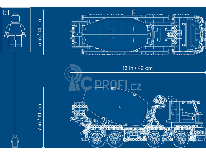 LEGO Technic - Náklaďák s míchačkou na beton
