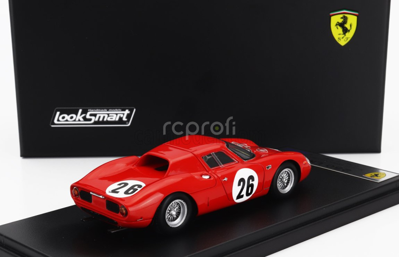 Looksmart Ferrari 250lm Coupe N 26 1000km Paris 1966 David Piper - Mike Parkes 1:43 Red