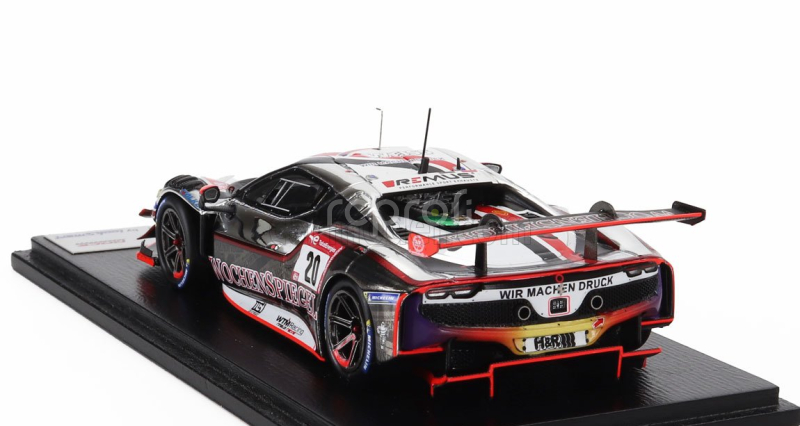 Looksmart Ferrari 296 Gt3 3.0l Twin Turbo V6 Team Wtm By Rinaldi Racing N 20 7th 24h Nurburgring 2023 Leonard Weiss - Jochen Krumbach - Daniel Keilwitz - Indy Dontje 1:43 Bílá Černá Červená