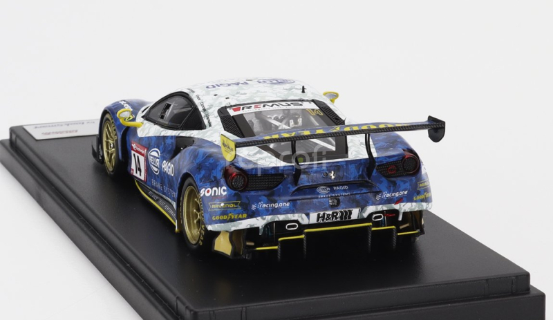 Looksmart Ferrari 488 Gt3 Evo 3.9l Turbo V8 Hella Pagid Racing One Gmbh Team N 14 24h Nurburgring 2022 Jeroen Bleekemolen - Christian Kohlhaas - Nick Foster - Jules Szymkowiak 1:43 Modrá Bílá