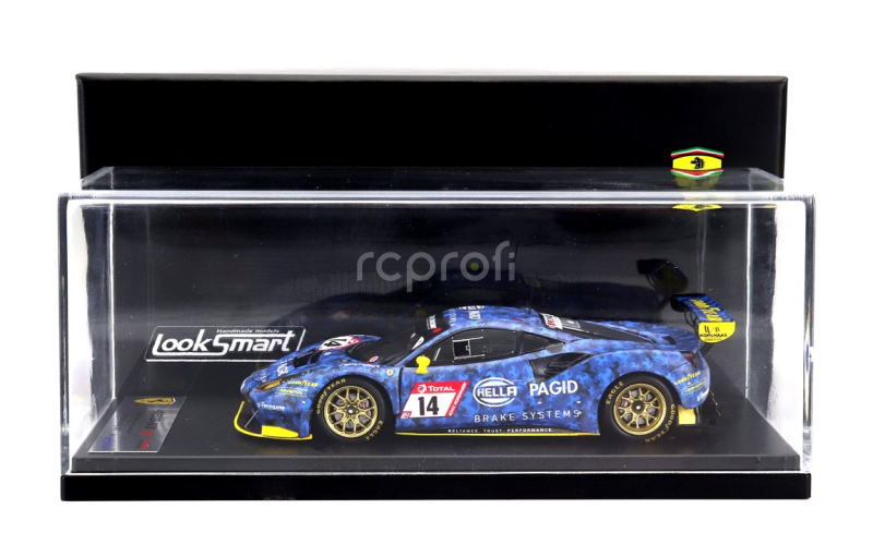 Looksmart Ferrari 488 Gt3 Evo 3.9l Turbo V8 Hella Pagid Racing One Team N 14 24h Nurburgring 2021 Christian Kohlhaas - Stephan Kohler - Mike Jager -  Norbert Schneider 1:43 Blue