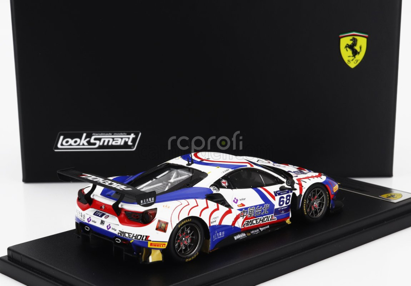 Looksmart Ferrari 488 Gt3 Evo 3.9l Turbo V8 Team Chinese Taipei N 68 Fia Motorsport Games Gt Sprint Cup Paul Ricar 2022 Evan Chen 1:43 Bílá Modrá