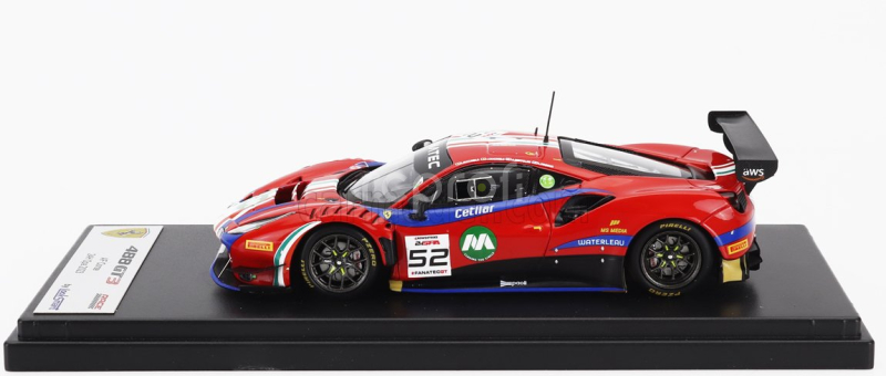 Looksmart Ferrari 488 Gt3 Evo Team Af Corse N 52 24h Spa 2023 Andrea Bertolini - Louis Machiels - Jef Machiels - Lilou Wadoux 1:43 Red