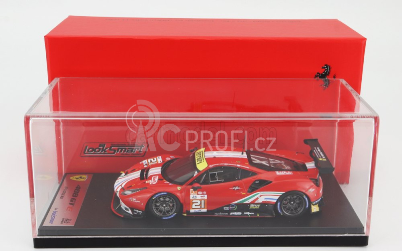 Looksmart Ferrari 488 Gte Evo 3.9l Turbo V8 Team Af Corse N 21 1:43, červená