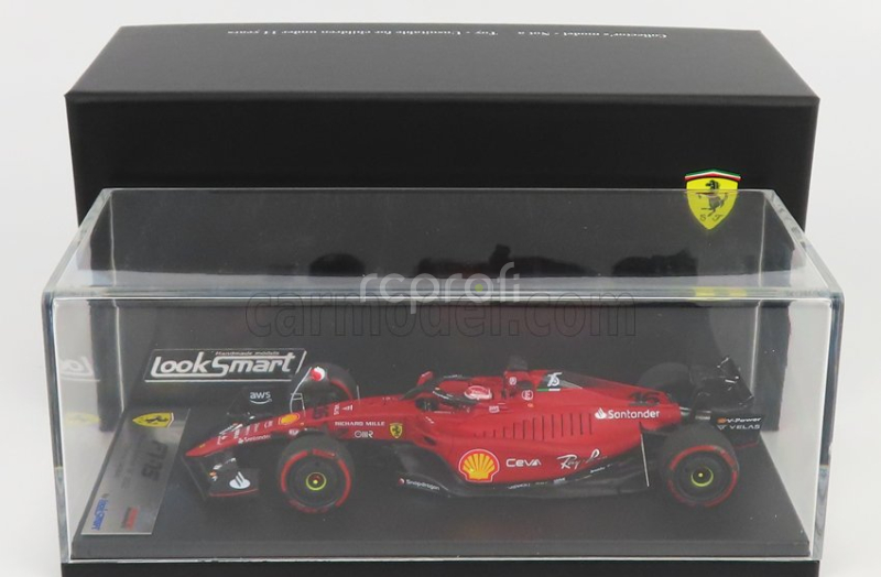 Looksmart Ferrari F1-75 Team Scuderia Ferrari N 16 Winner Bahrain Gp 2022 Charles Leclerc 1:43 Red