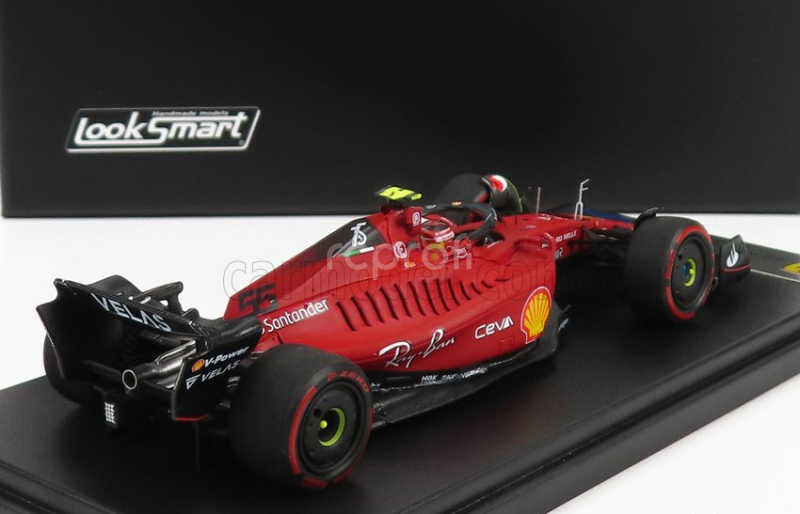 Looksmart Ferrari F1-75 Team Scuderia Ferrari N 55 2nd Bahrain Gp 2022 Carlos Sainz 1:43 Red