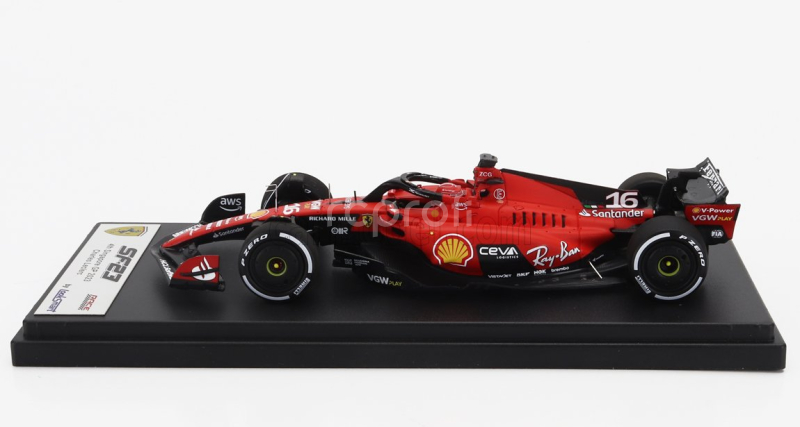 Looksmart Ferrari F1  Sf-23 Team Scuderia Ferrari N 16 4th Singapore Gp 2023 Charles Leclerc 1:43 Červená Černá