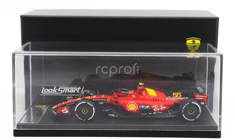 Looksmart Ferrari F1  Sf-23 Team Scuderia Ferrari N 55 Monza Gp 2023 Carlos Sainz 1:43 Červená Černá