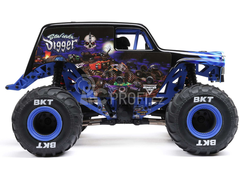 RC auto Losi Mini LMT 1:18 4WD RTR Grave Digger