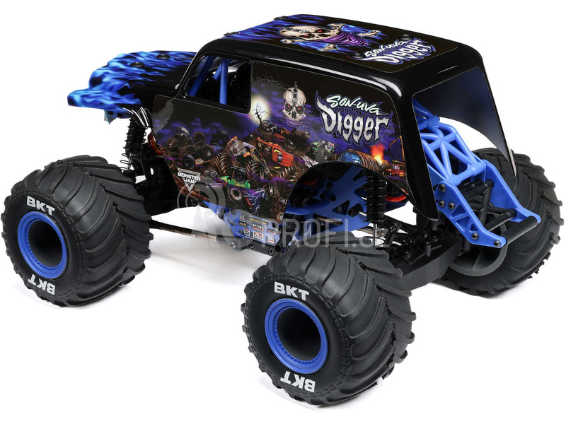 RC auto Losi Mini LMT 1:18 4WD RTR Grave Digger