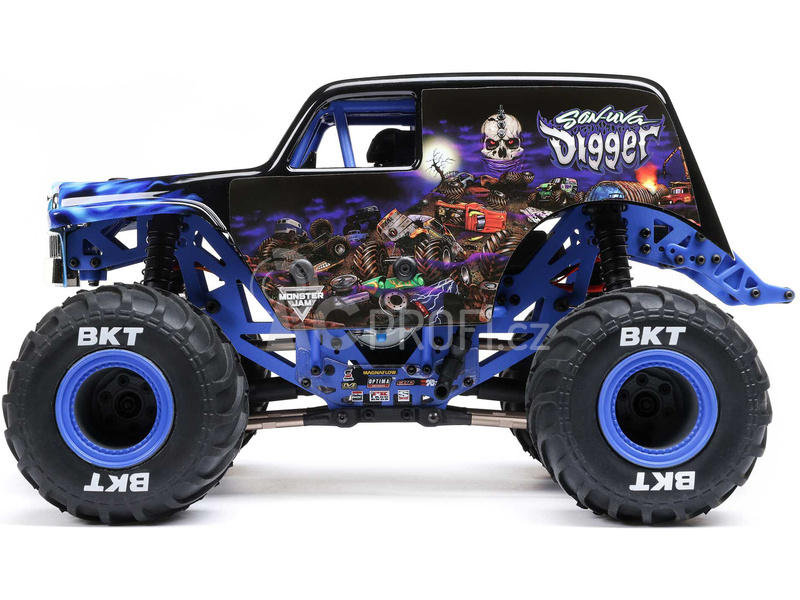 RC auto Losi Mini LMT 1:18 4WD RTR Grave Digger