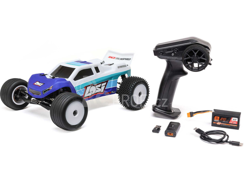 RC auto Losi Mini-T 2.0 V2 Brushless 1:18 RTR, modrá