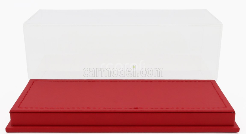 Luxbox Vetrina display box Base In Ecopelle Rossa - Synthetic Leather Base Red - Lungh.lenght 16.5 Cm  X Largh.width 7.4 Cm X Alt.height 6.6 Cm (altezza Interna Cm 5.1) 1:43 Red