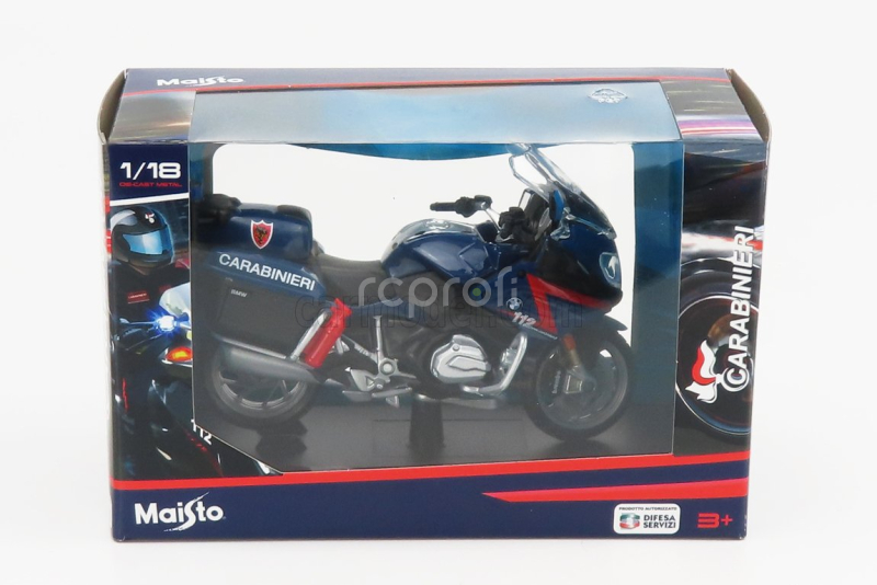 Maisto BMW R1200rt Carabinieri 2005 1:18 Bílá Modrá