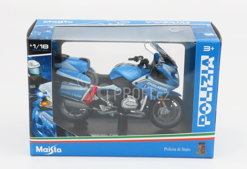 Maisto BMW R1200rt Polizia Stradale 2005 1:18 Světle Modrá Bílá