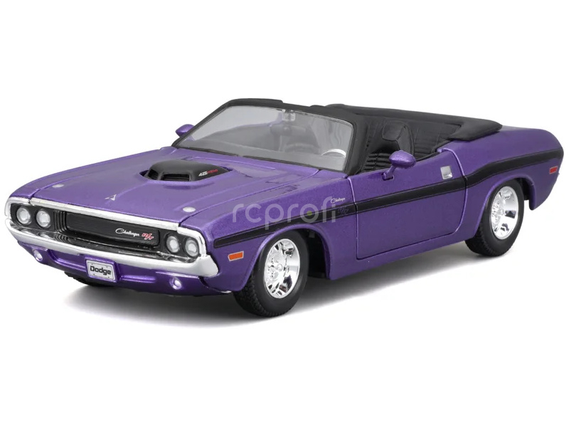 Maisto Dodge Challenger R/T Convertible 1970 1:24 fialová metalíza