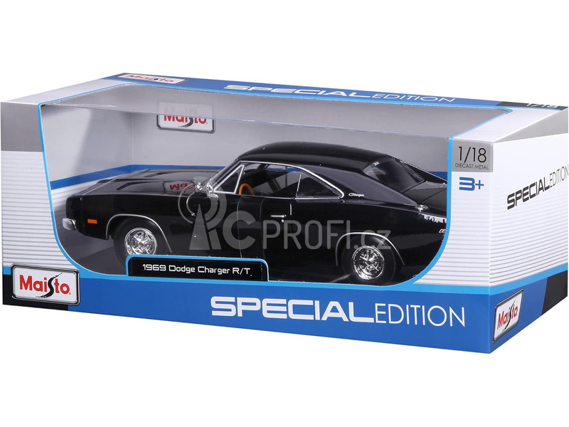 Maisto Dodge Charger R/T 1969 1:18 černá