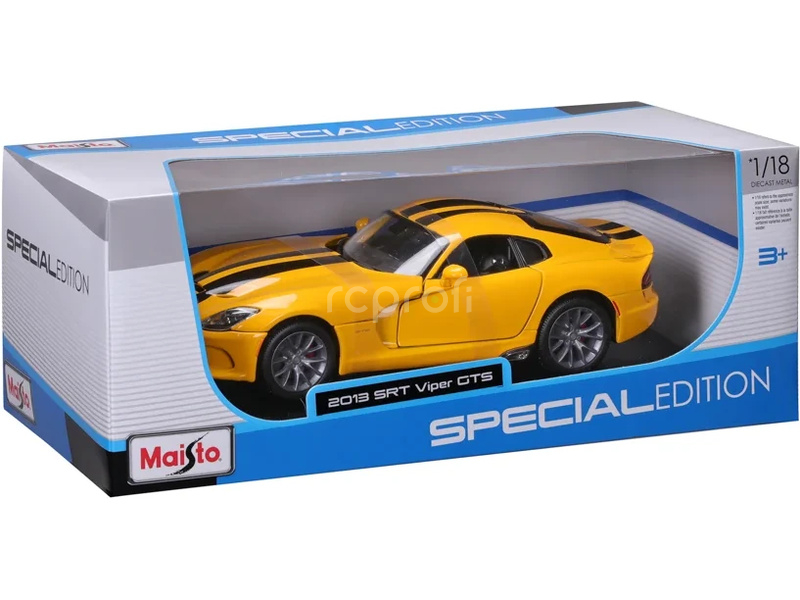 Maisto Dodge SRT Viper GTS 2013 1:18 žlutá