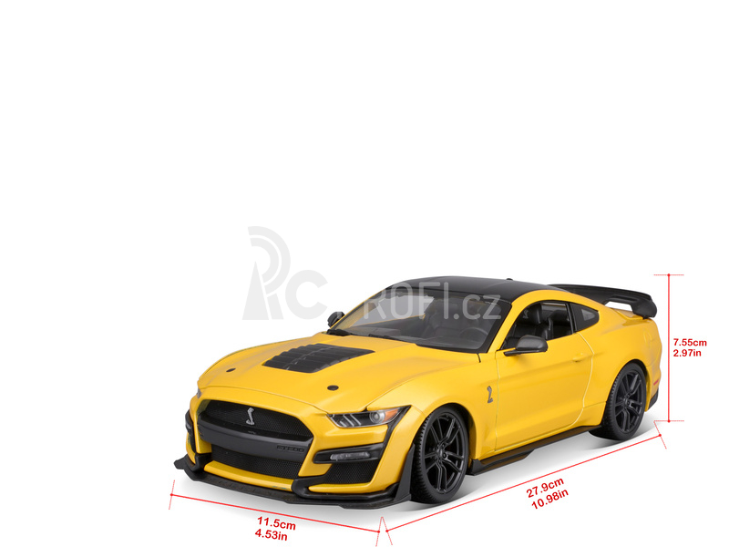 Maisto Mustang Shelby GT500 2020 1:18 žlutá