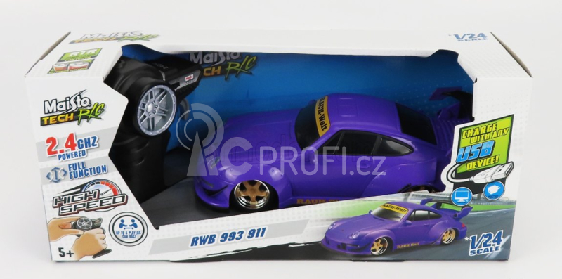 Maisto Porsche 911 993 Rwb Coupe 1996 1:24 Purple