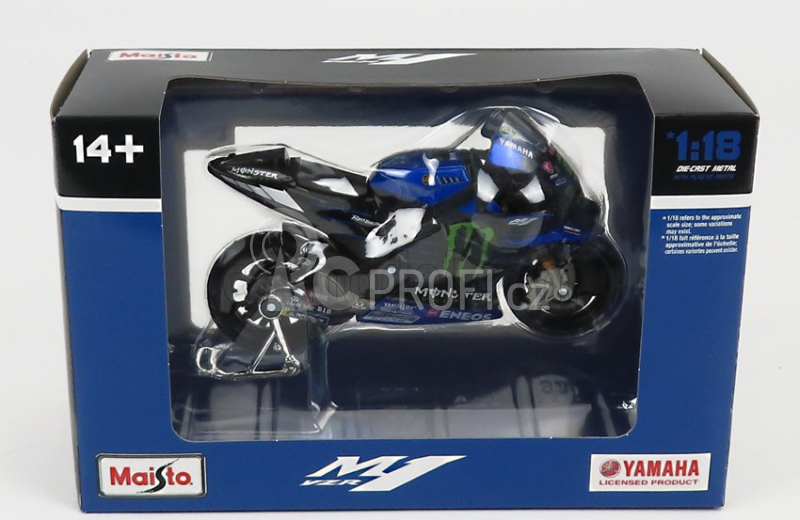 Maisto Yamaha Yzr-m1 Team Yamaha Monster Energy N 21 Motogp Season 2022 Franco Morbidelli 1:18 Blue