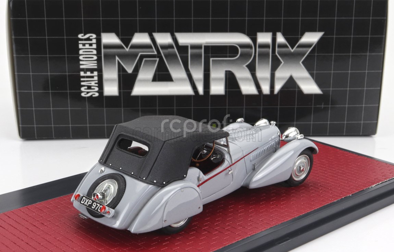 Matrix scale models Bugatti T57sc Roadster Vanden Plas Closed 1938 1:43 Šedá Černá