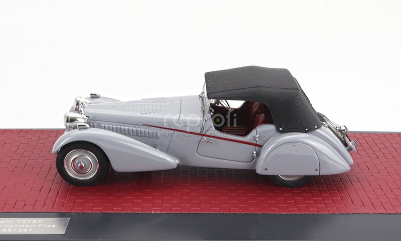 Matrix scale models Bugatti T57sc Roadster Vanden Plas Closed 1938 1:43 Šedá Černá